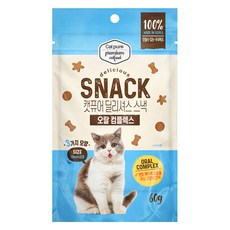 캣퓨어 고양이 딜리셔스 스낵, 오랄컴플렉스, 60g, 1개
