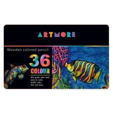 ARTMORE 專業用彩色鉛筆鐵盒, 1個, 36色