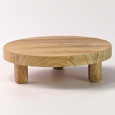 Morningscent 早晨香氣 室內裝飾 簡易小物展示 圓形矮凳 原木花盆架, 1個, 混合顏色