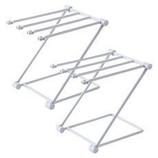 Younco 廚房水槽折疊式抹布架, 白色, 2個