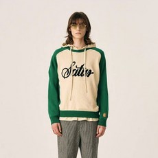 세터 남성용 레트로 체인 자수 소프트 오버핏 니트