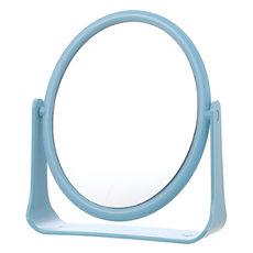 桌上型雙面圓形桌鏡, 藍色
