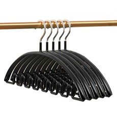 몰투유 논슬립 어깨뿔방지 다용도 옷걸이, 블랙, 5개