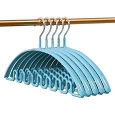 Moltou 防滑無痕多用途衣架, 5個, 藍色
