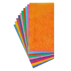 微笑活動珠光摺紙 混色 7 x 14 cm 50張入組, 10色, 1套