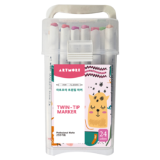 아트모아 알콜유성 트윈팁 마커펜 전문가용 세트, 24색, 1세트