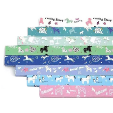 Misoroun 活動款 雙面星星摺紙 多用途紙 印刷搖搖馬 540張套組, 1套, 8色