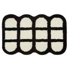 Mondspot 棋盤格防滑吸水浴室地墊 50 x 80 cm RB20825, 1個, 線條黑