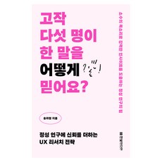 HanbitMedia 才五個人說的話要怎麼相信?：為質化研究增添信賴的UX研究策略, 宋羅英