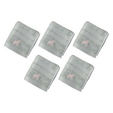 파라다이소 PDS리빙 조랑말 뱀부 타올 30수 65g 50 x 25 cm, 그린, 5개