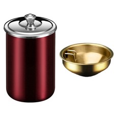 냄새차단 뚜껑 고급형 스테인리스 재떨이, 와인, 1개