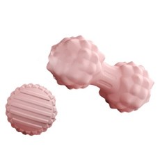 코히모 다용도 피넛형 마사지 롤러 땅콩 듀얼 지압볼 + 싱클볼 6cm 세트 4W357, 핑크, 1세트