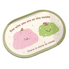 Mond Spot 圓點防滑可水洗珪藻土浴室地墊 RB20830, 綠色南瓜, 1個