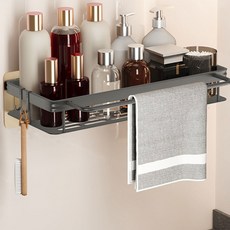 浴室多功能收納掛勾, 灰色, 1個