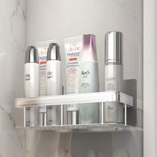 Apilco 浴室多用途一字型收納整理盒, 白色A, 1個