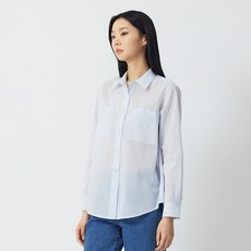 JAJU 女款輕薄棉質長袖襯衫