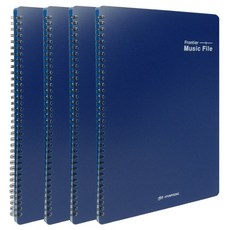 현풍화일 프론티어 악보화일 20매, 청색, 4개