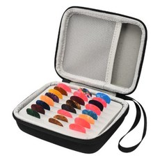 Toppia 黑色半網格撥片收納盒 + 24片撥片組, 1套