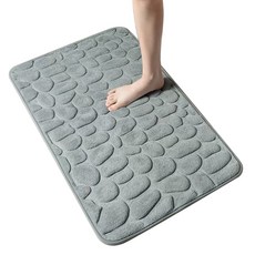 Mondspot 棋盤格防滑吸水浴室腳踏墊 50 x 80 cm RB20825, 灰色