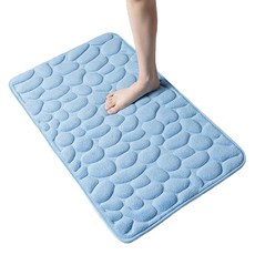 Monde Spot 厚實壓紋乾爽浴室防滑地墊 RB20826, 藍色, 1個