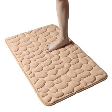 Mondspot 加厚壓花蓬鬆浴室防滑地墊 50 x 80 cm RB20826, 橘色, 1個