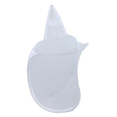 Make Mine 多用途洗衣間縫隙空間掛式露營洗衣籃摺疊式網狀洗衣網, 白色