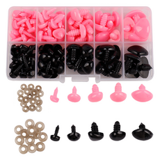 코히모 모루 만들기 부자재 삼각 인형 나사코 212p 세트 4W463, 1세트, 핑크 + 블랙