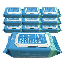 Sunwooland 格紋小蘇打濕拖巾 附蓋 30入, 10個