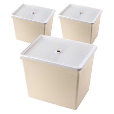 HANSSEM 韓國製造 Samkids專用收納盒 + 蓋子組, 米色 + 半透明, 大(395 x 295 x 323 mm), 3套