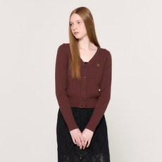 GENERAL IDEA 女款 New Classic 羊毛麻花V領開襟衫 WBD3L04529