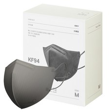 맘편히 보건용 마스크 새부리형 중형 M KF94, 25개입, 1개, 그레이