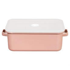 EJIRY 電磁爐 Cook & Seal 琺瑯密封鍋 5號 深型, 27cm, 1個, 粉紅色