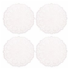 Livingda 圓形蕾絲花邊紙 16.5cm, 400個, 白色