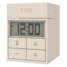 모던앳 3in1 큐브 알람 시계 타이머, 1개, 핑크계열