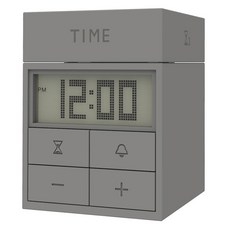 모던앳 3in1 큐브 알람 시계 타이머, 1개, 그레이계열