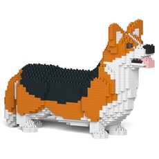 威爾斯柯基犬積木 大型 M, 黃色 + 黑色, 1個