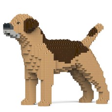 邊境㹴犬狗狗積木 大型 M, 棕色, 1個