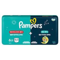 팸퍼스 2025 낮밤패키지 체험팩 아동공용, 6단계, 8매