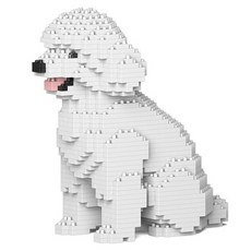 坐姿貴賓犬積木 大型 M, 白色, 1個