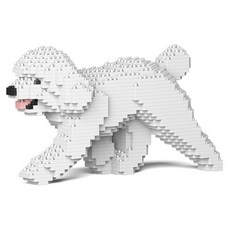 步行貴賓犬狗狗積木 大型 M, 白色, 1個