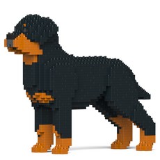 羅威那犬小狗積木 大型 M, 1個, 混合色