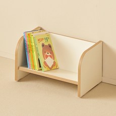 YEDAUM 兒童用 Arin 寬版書架 400, 奶油色, 1層