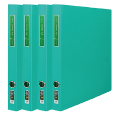 마이다스 D링 프론티어 바인더 파일 프리미엄 불투명 2cm 3공 A4, 연두색, 4개