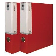 마이다스 D링 합지 바인더 파일 인덱스형 5cm 3공 A4, 적색, 2개