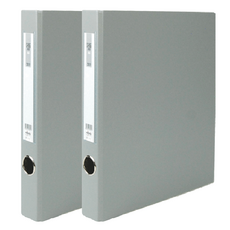 MiDAS HYUNPOONG D型環合紙活頁夾 附名牌夾 3公分 3孔 A4, 灰色, 2個