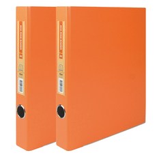 마이다스 D링 바인더 파일 명찰형 3공 3cm A4, 주황색, 2개