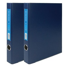 마이다스 D링 바인더 파일 명찰형 3공 3cm A4, 군청색, 2개