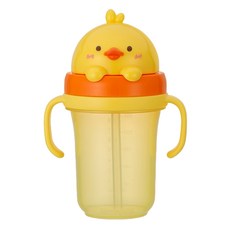 에디슨 유아용 프렌즈 흘림방지 입체 빨대컵2, 300ml, 1개, 오리더기