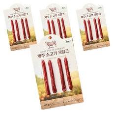 제주별식 강아지 프랑크 져키 4개입, 소고기, 40g, 4개