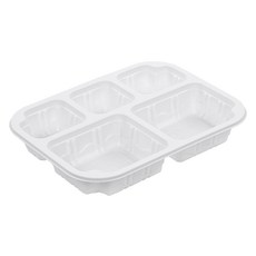 CooknLock 1915系列 5格密封容器 白色 19 x 15 x 3 cm, 100入, 1個